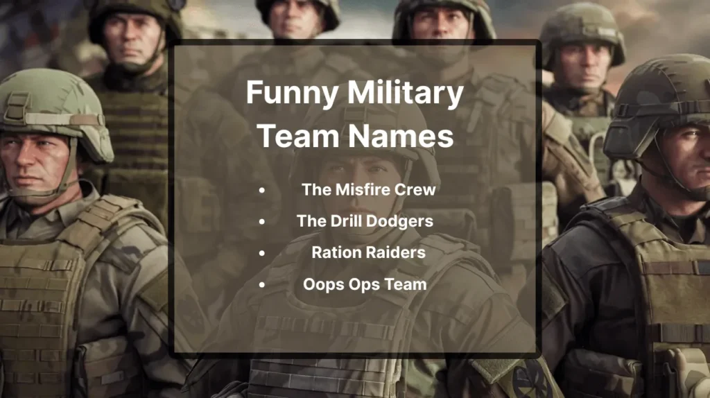 funny military team names